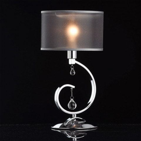 Lampe de table chromée elegance 1 ampoule 40 cm