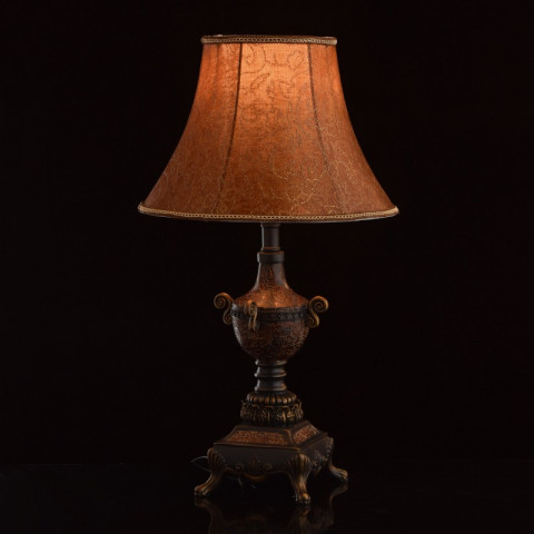 Lampe de table marron country 1 ampoule 65 cm