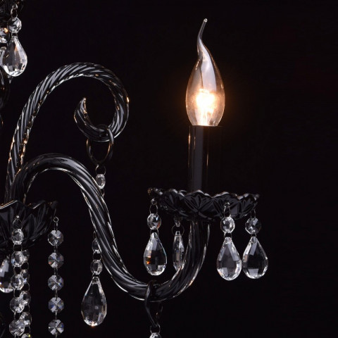 Lampe de table noire classic 4 ampoules 63 cm