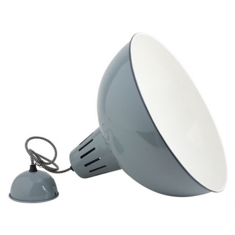 Lampe suspension vintage en métal laqué - Coloris au choix