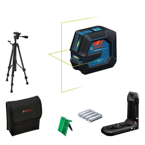 Laser lignes GLL 20-22 G - BOSCH - avec 4 piles 1,5V - trépied BT 150 - sacoche de transport - 0601065601