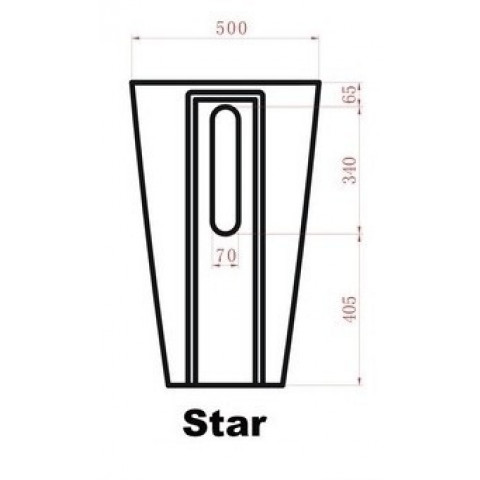 Lavabo totem rond - céramique blanc - 53x81 cm - star