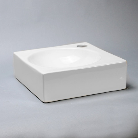 Lave mains carré céramique blanc - 29x29 cm - like