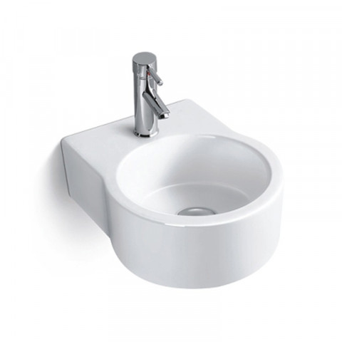 Lave main rond - céramique - 35x27 cm - moon