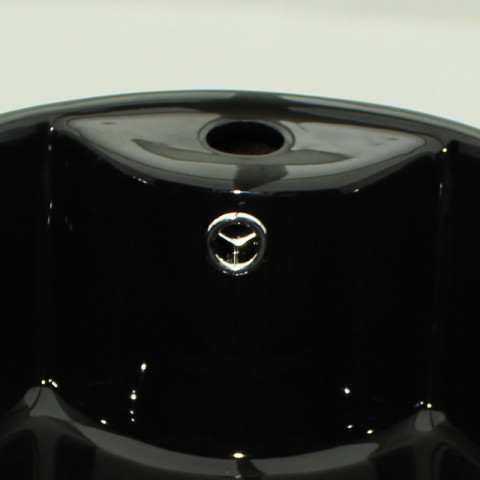 Lave main totem cylindre - céramique noir - 39x83 cm - star