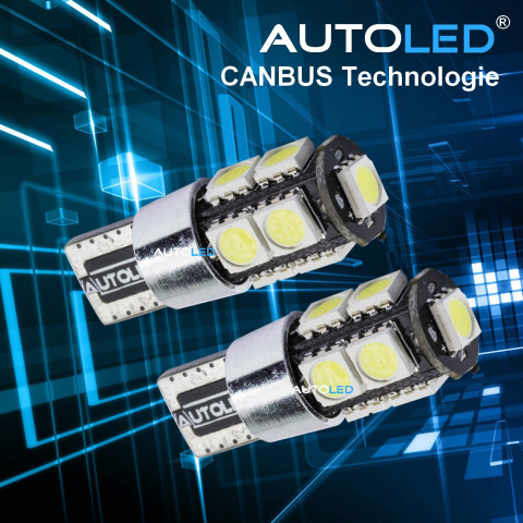 Pack p47 4 ampoules led canbus anti-erreur / t10 (w5w) 9 leds + navette c5w 31mm 2 leds autoled®
