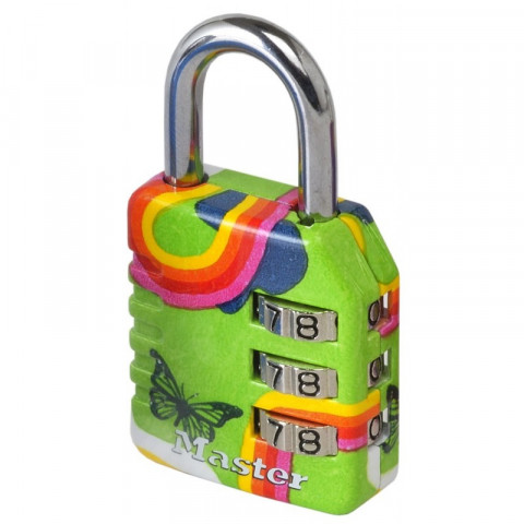 Master lock - 932327 - cadenas à code 3 chiffres multicolore