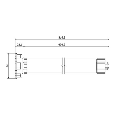 Moteur radio ø 35 mm pour volet roulant 20 kg - 9 nm