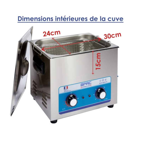 Bpac nettoyeur ultrasons 10 litres analogique