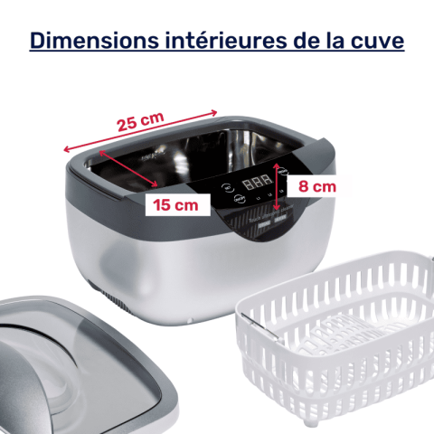 Bpac nettoyeur ultrason 2,5 litres 120 watts domestique