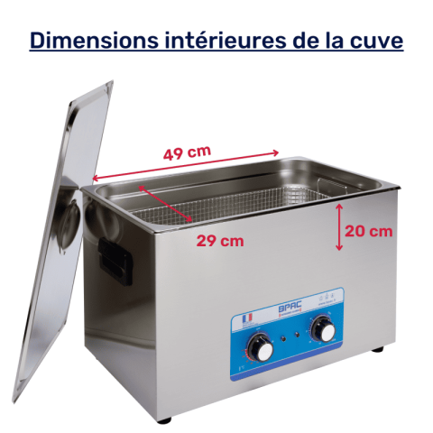 Bpac nettoyeur ultrasons 28 litres analogique