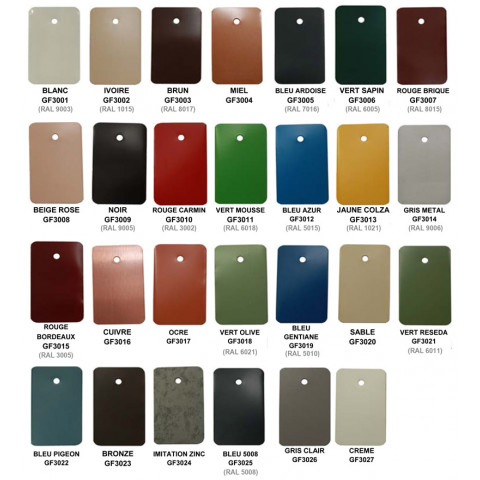 Dévoiement latéral gauche de 50 à 600 mm pour gouttière aluminium corniche 60 x 80 mm coloris au choix