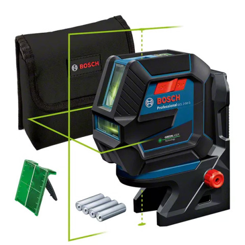 Laser points et lignes GCL 2-50 G Professional - BOSCH - avec piles et sacoche - 0601066M00