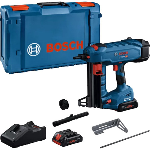 Cloueur sans-fil GNB 18V-40 - BOSCH - avec 2 batteries 18V 4.0Ah - chargeur - L-Boxx - 06019L7005
