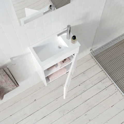 Meuble lave mains mini 40x50x22 cm - blanc Aurlane - LAV1005