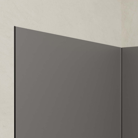 Pack 2 panneaux muraux en aluminium gris 120x210 cm + profilés finition et angle noir Aurlane - PACP306