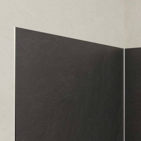 Pack 2 panneaux muraux pierre adoise 120+90x210 cm + profilés finition et angle chrome Aurlane - PACP309