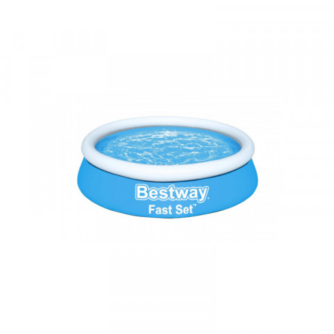 Pack bestway piscine auto-portante ronde - fast set - 183 x 51 cm - tapis de sol - 305 x 305 cm