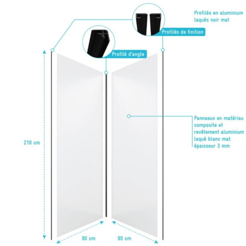 Bonde de receveur Ø90 mm - Capot blanc mat - Evacuation Horizontale Aurlane - FAC1140