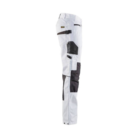 Pantalon de travail peintre blaklader +stretch blanc/gris foncé 10951330 - Taille au choix