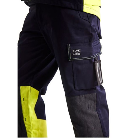 Pantalon multi-normes Marine/Jaune fluo Blaklader 14781514 - Taille au choix 