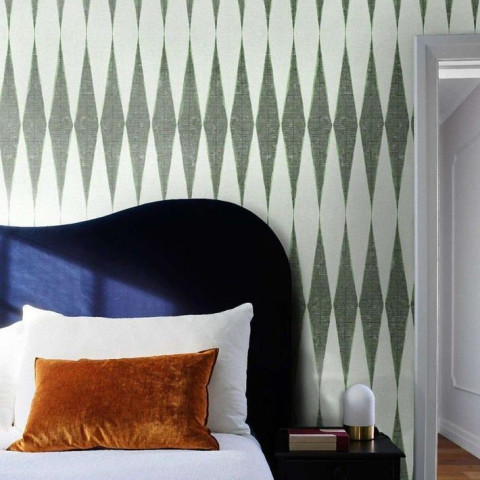 Papier peint Chevron vert - CHEVRON++