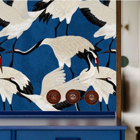 Papier peint Hérons bleus - AIRONI BLU++