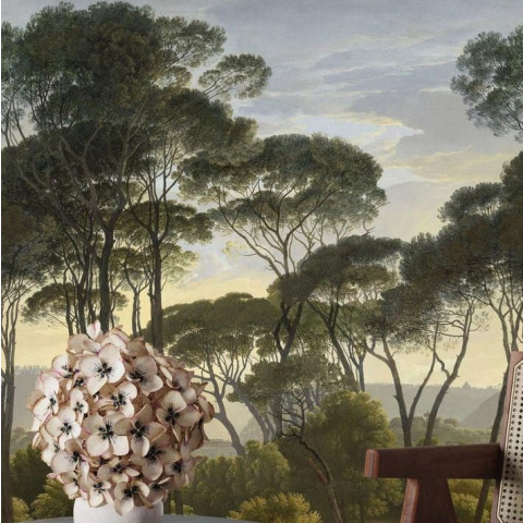 Papier peint paysage d'arbres vintage victorien - PALTROW