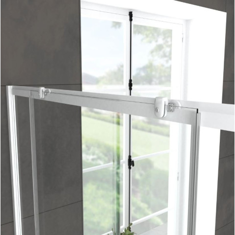 Paroi porte de douche coulissante blanc 100x185cm extensible - WHITY slide 100 Aurlane - FAC493