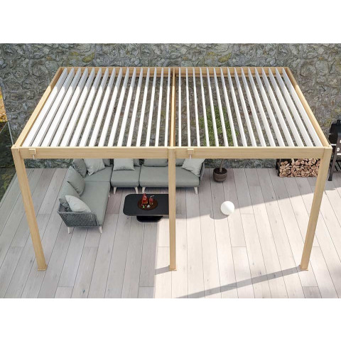 Pergola Bioclimatique 3,6X5,3 - HALO 19 Adossée - Couleur au choix