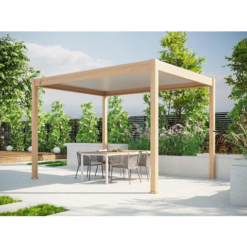 Pergola bioclimatique 3x4 - ECLIPSE 12 anthracite autoportée