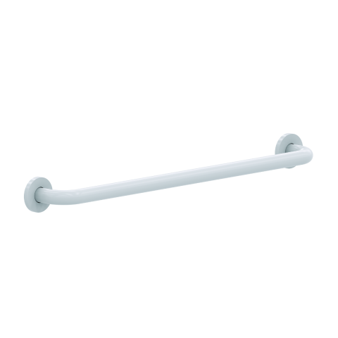 Barre d'appui droite en acier époxy blanc - 600 mm (sans vis) - Ø 25 mm - PRESTO - 60343