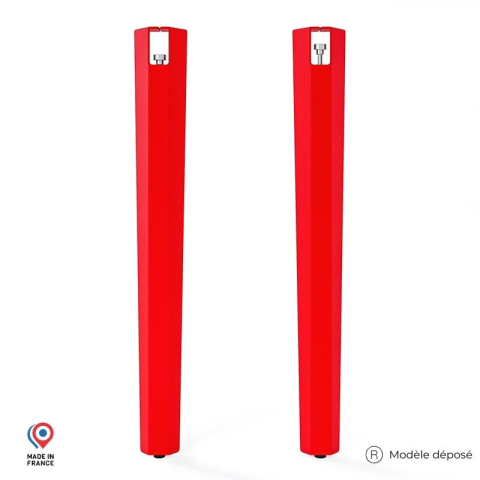 Lot de 2 pieds d'angle DECO-GEM pour table haute en acier Saphir, H.75 cm