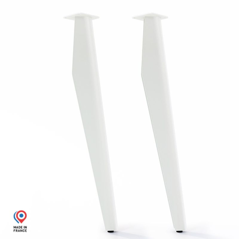 Lot de 2 pieds profilés DECO-GEM pour table basse en acier à visser Opale, H.86 cm