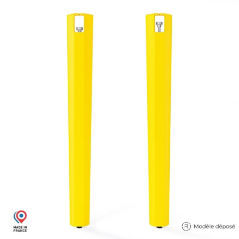 Lot de 2 pieds d'angle DECO-GEM pour table haute en acier Saphir, H.90 cm