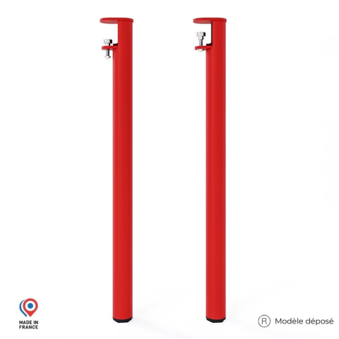 Lot de 2 pieds cylindriques DECO-GEM pour table basse en acier à vis-étau Topaze, H.90 cm