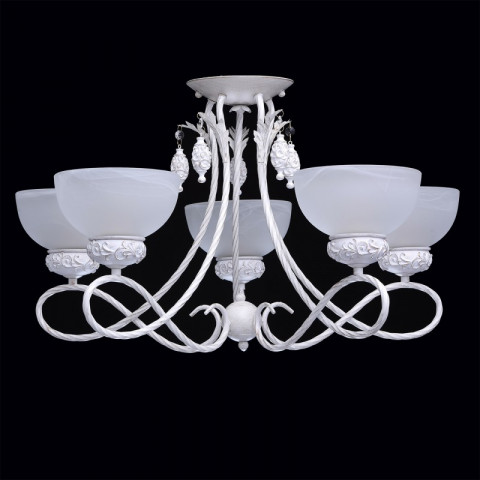 Plafonnier blanc classic 5 ampoules 41 cm