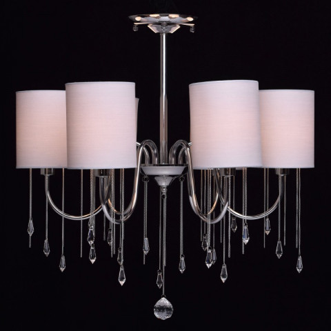 Plafonnier chromé elegance 6 ampoules 63 cm