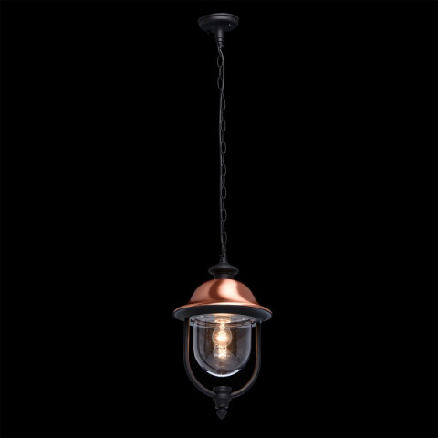 Plafonnier d'extérieur noir street 1 ampoule 106 cm