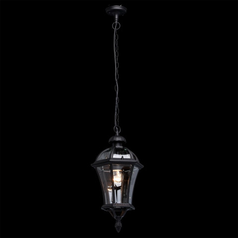 Plafonnier d'extérieur noir street 1 ampoule 110 cm