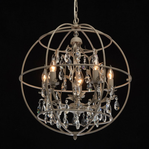 Plafonnier gris loft 5 ampoules 144 cm