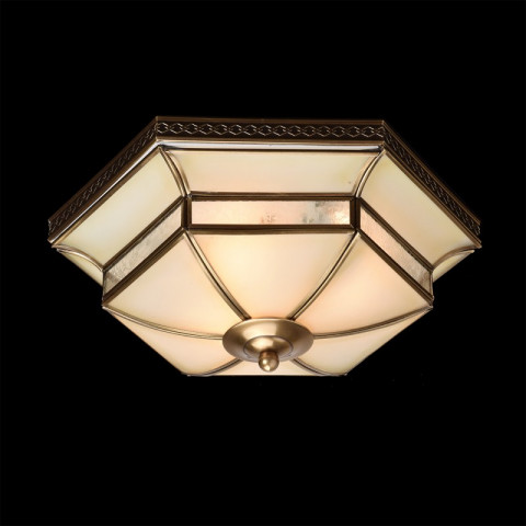 Plafonnier laiton country 3 ampoules 15 cm
