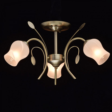 Plafonnier marron flora 3 ampoules 27 cm