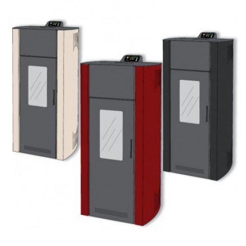 Poêle à granulés nuance atlantic étanche 6kw taupe