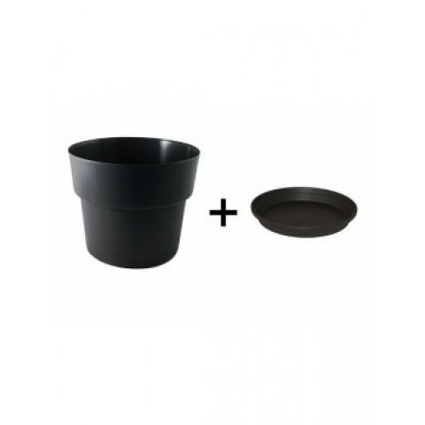 Pot et soucoupe cocoripot diametre 48cm h38cm - chapelu- coloris au choix