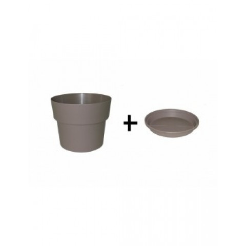 Pot et soucoupe cocoripot diametre 43cm h34cm- chapelu- coloris au choix