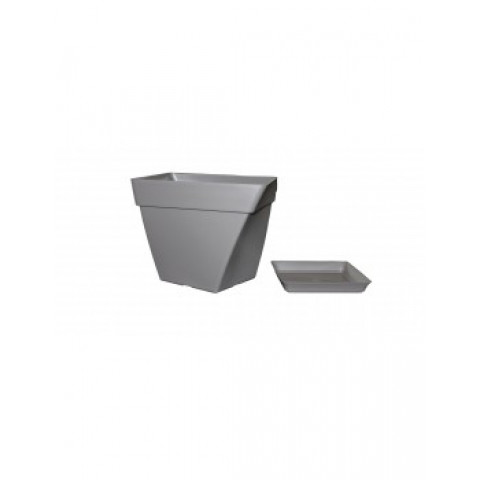 Pot et soucoupe cocoripot twist 32cm - chapelu- coloris au choix