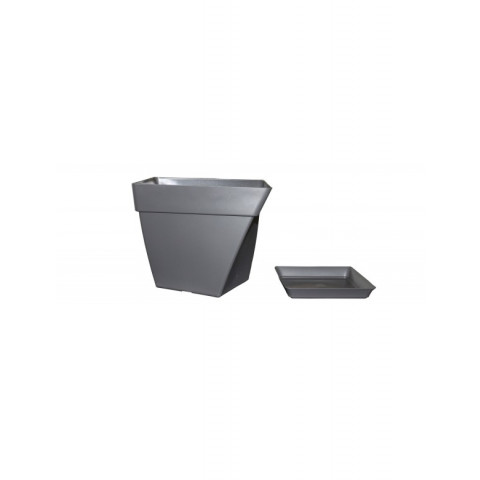 Pot et soucoupe cocoripot twist 32cm - chapelu- coloris au choix