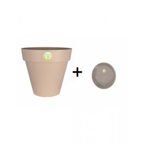 Pot et soucoupe soleilla diametre 40cm h36cm - riviera - Coloris au choix