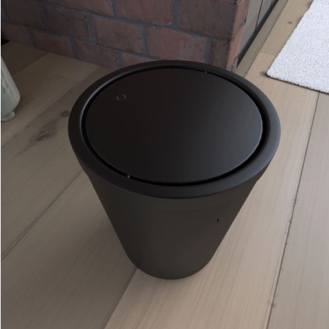 Poubelle à couvercle oscillant capacité 5l - WHEELTOP Noir mat Aurlane - BIN003